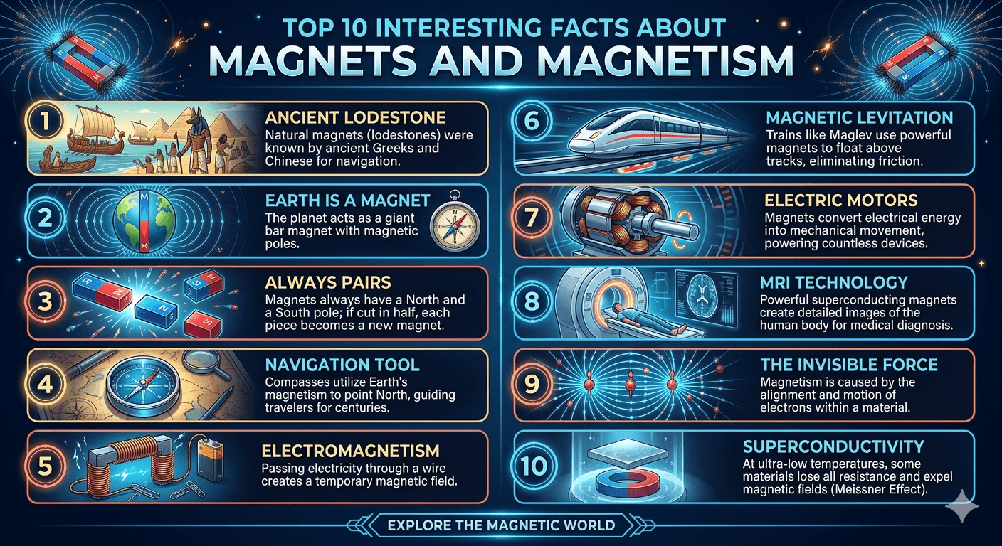 Top 10 Interesting Facts About Magnets